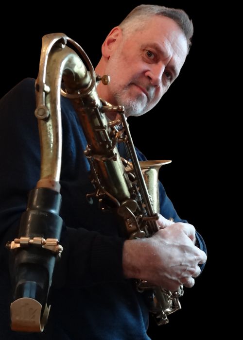 Rémi BIET, musicien ambassadeur JLV, avec son instrument équipé d'une ligature JLV