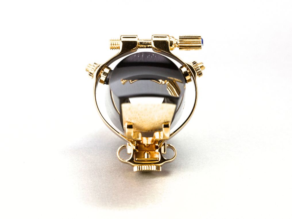 Ligature JLV clarinette plaquée or sur bec
