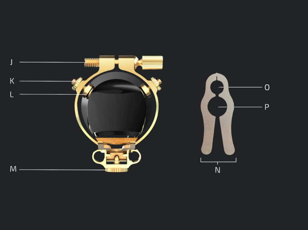 Photo de la ligature JLV et de sa clé de serrage avec identification des différentes pièces
